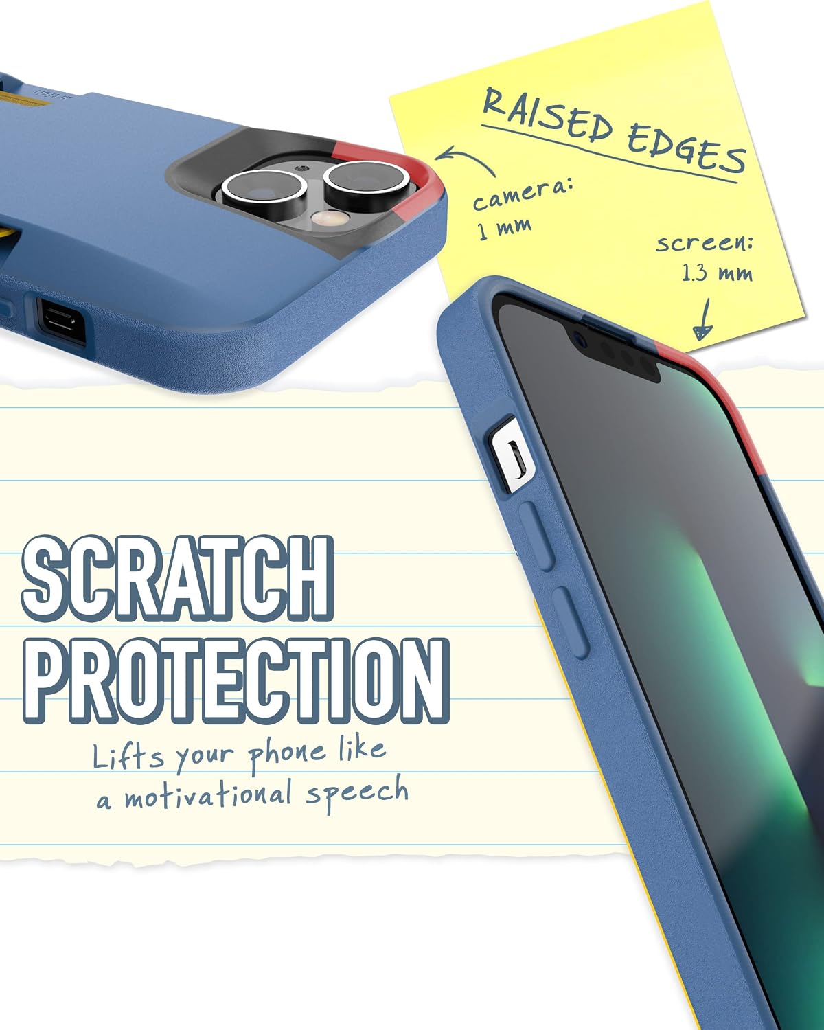 Smartish® iPhone 14 Wallet Case - Wallet Slayer Vol. 1 [Slim + Protective] Credit Card Holder - Drop Tested Hidden Credit Card Slot Cover for Apple iPhone 14 - Blues on The Green