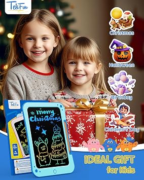 LCD Writing Tablet for Kids, 10 Inch Toddler Doodle Board, Drawing Pad for Teens, Mess Free Coloring Board, Preschool Learning Toys,Christmas Birthday Gifts for 3-12 Year Old Girls Boys (Blue)
