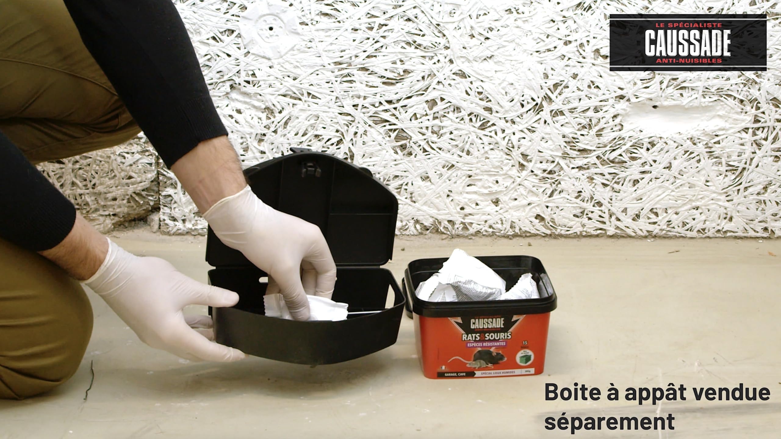 CAUSSADE Anti Rats Souris 15 Appâts Blocs 300g