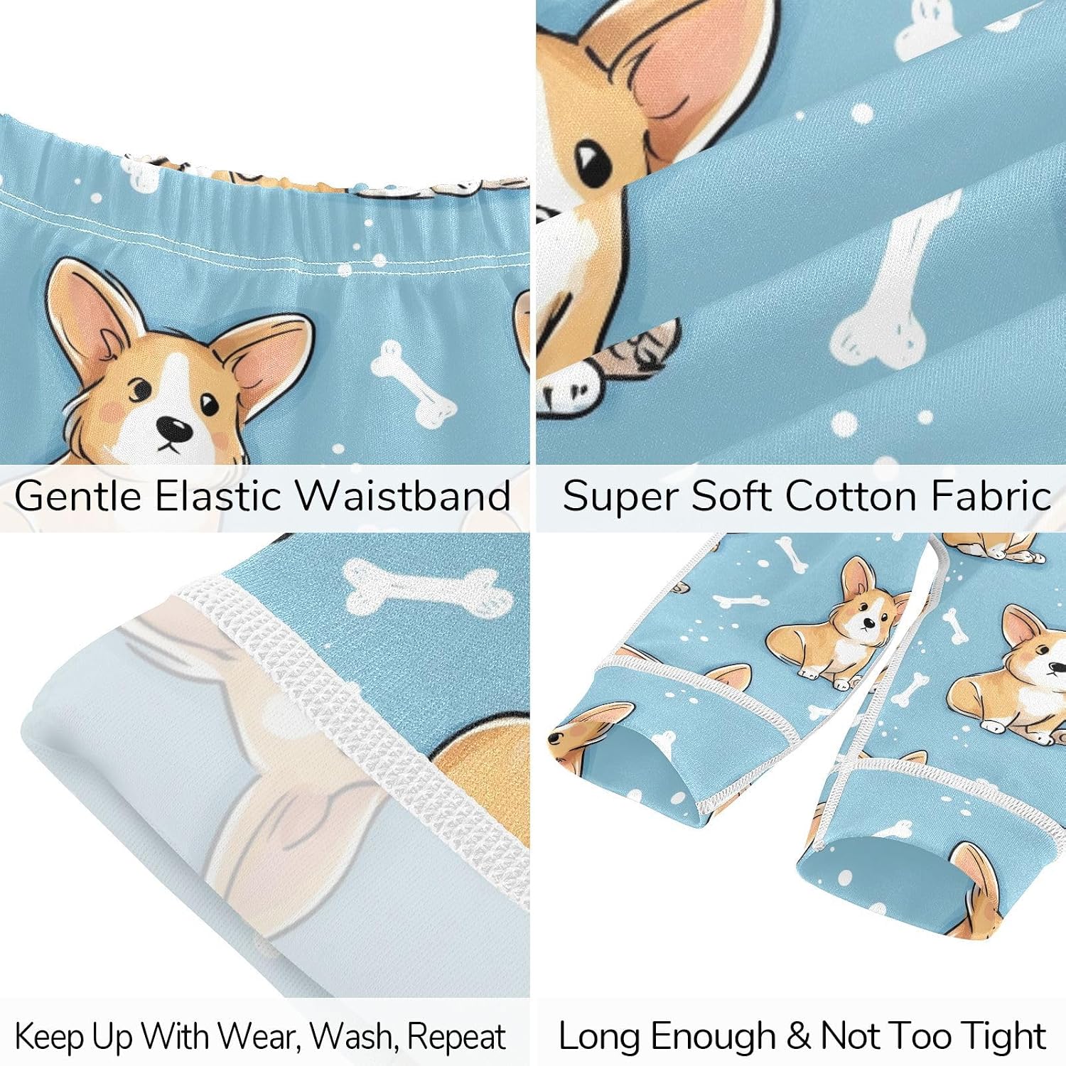 vvfelixl Baby Clothes Little Cute Corgi Baby Bodysuits Set Unisex Short Sleeve Babys Pants Sets 0-3M