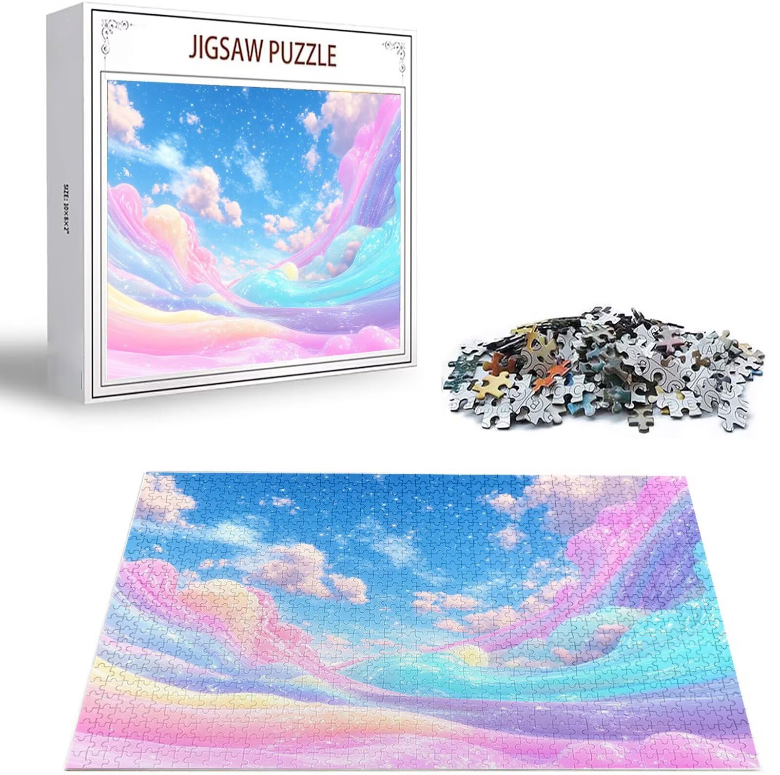 Puzzle 6000 Pezzi per Adulti Ragazzi, 3 4 5 Anni Puzzle Colore 6 7 8 Anni Giochi Educativi Sostenibili Con Motivi Per Adulti Da Gioco in Legno Di Alta Qualità Jigsaw Nuvola per Gioco Familiare B-2601