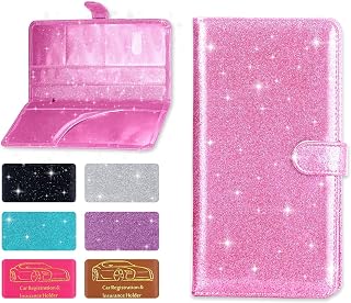Car Registration and Insurance Card Holder, Document Holder for Cards, Driver Vehicle License Document Glove Box Compartment Organizer, Car Essentials For Women