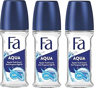 Deodorant 1.7 Oz. Roll-On Aqua (3-Pack), Unisex