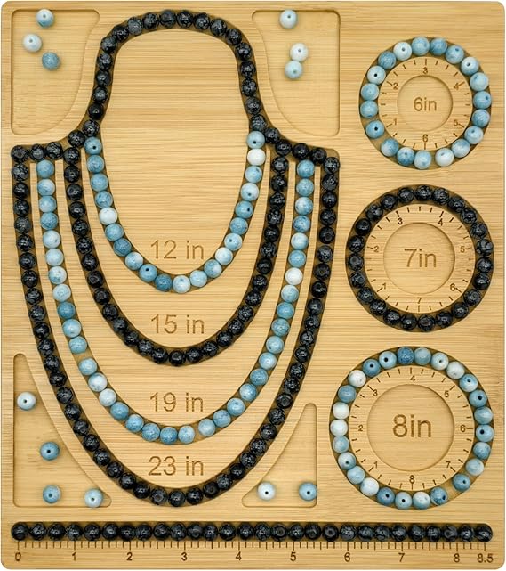 Petoysoso Bead Boards for Jewelry Making, Bamboo Beading Board for Bracelet & Necklace, Jewelry Making Supplies,Bead Tray Supplies
