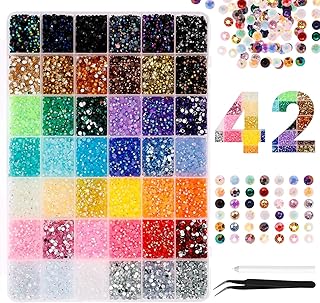 Annuncio sponsorizzato – 42 Colori Bedazzling Kit 32000 Pezzi Kit Di Strass Jelly Da, Gemme Piatte Multicolore Da 3 Mm Per...