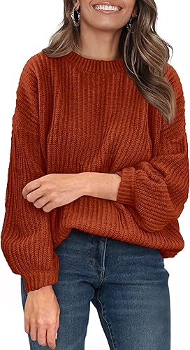 PRETTYGARDEN Fall Sweaters for Women 2025 Fashion Long Sleeve Casual Ribbed Knit Winter Clothes Pullover Jumper Tops