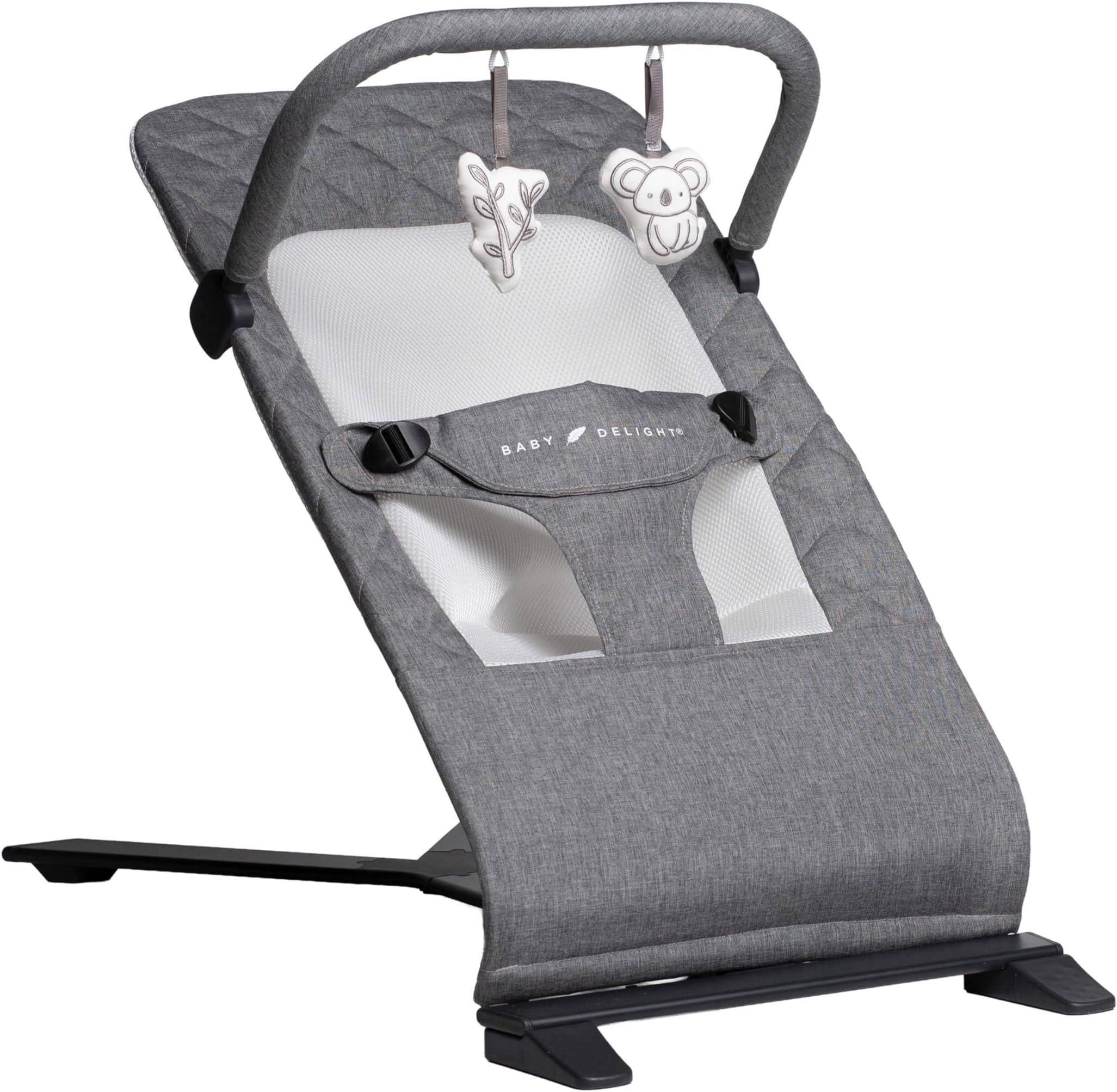 Alpine Deluxe Portable Bouncer | Infant | 0 โ 6 months | Charcoal Tweed