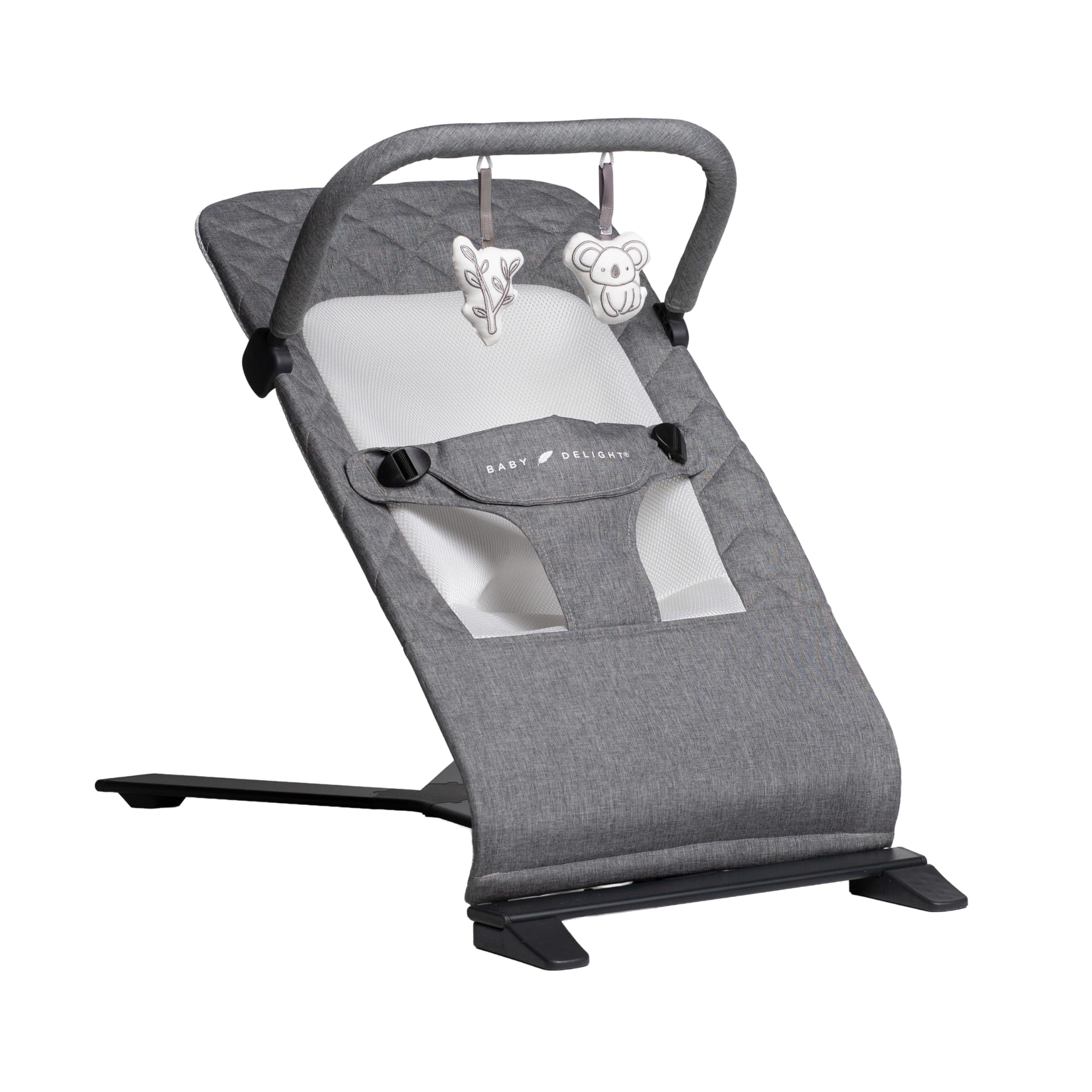 Alpine Deluxe Portable Bouncer | Infant | 0 – 6 months | Charcoal Tweed