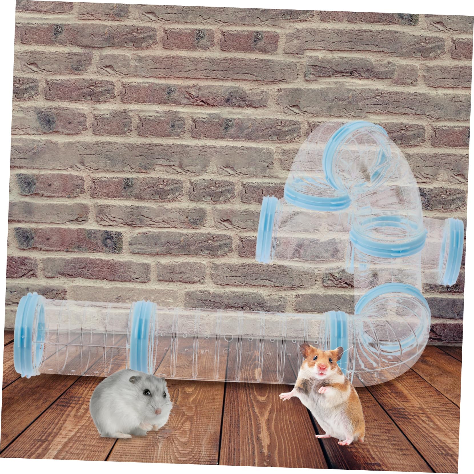 2 Stück Hamstertunnel Bausatz aus Pp Abnehmbar für Hamster und Meerschweinchenkäfige Selbstgemacht Käfigtunnel Hamster Zubehör