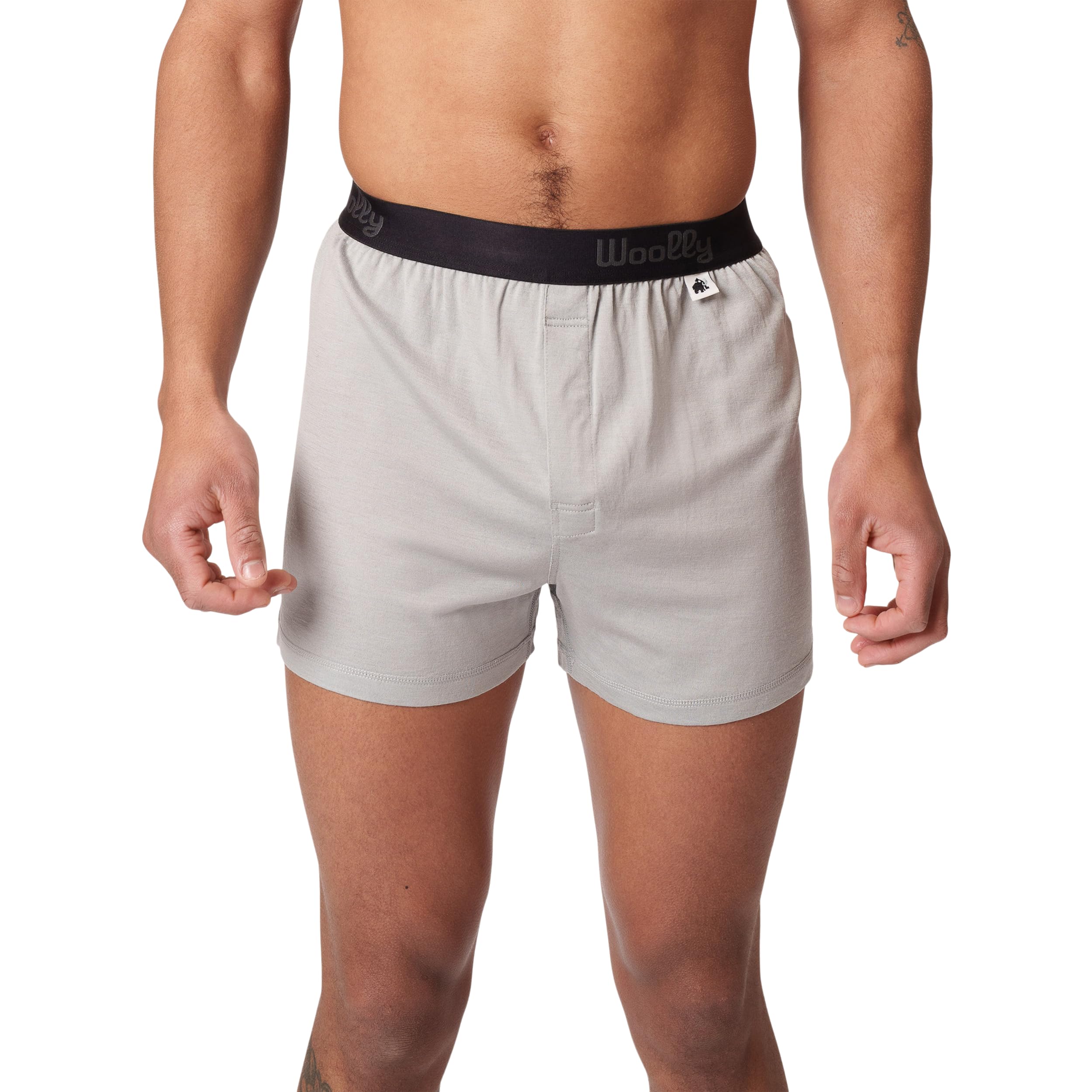 Woolly Men's 100% Merino Wool Active Boxers for Everyday, RWS Certified
