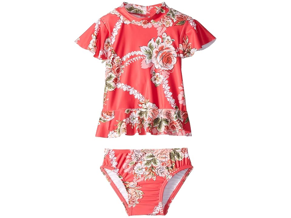 

Seafolly Kids Little Village Como Short Sleeve Rashie Set (Infant/Toddler/Little Kids) (Rose Pink) Girl's Swimwear Sets