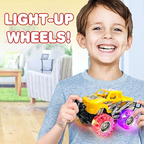 Miniatura 7 de ArtCreativity Camiones monstruo iluminados para niños y niñas, juego de 4 camiones de juguete, camiones monstruo para niños de 3, 4, 5, 6, 7, 8