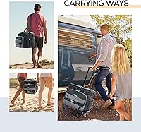 Vista 7 de TOURIT Conservadora plegable para 48 latas, con aislamiento, a prueba de fugas, con carro de ruedas de todo terreno, con accesorios mejorados