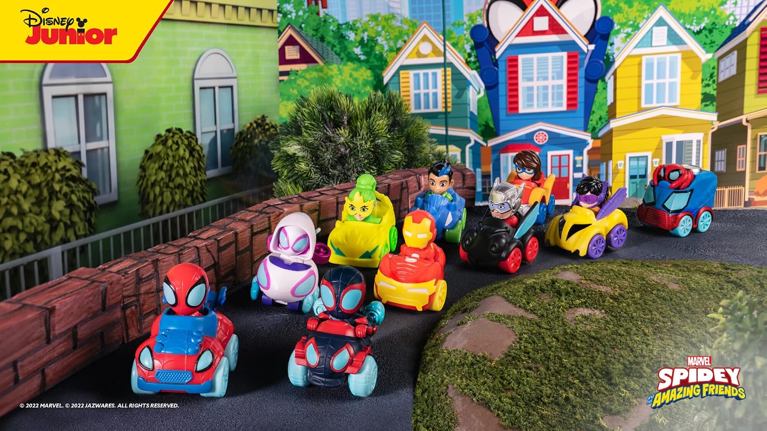 Marvel's Spidey and his Amazing Friends - 10 Pack-Ten 2-Inch Amazing Mini Vehicles-Toys Featuring Your Friendly Neighbourhood Spideys - Image 5