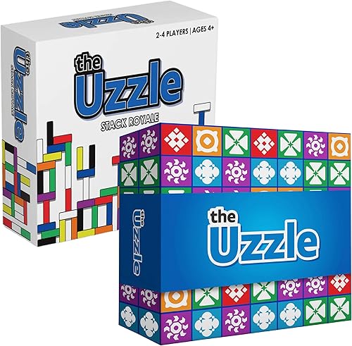 The Uzzle Stack Royale 3.0 de Uzzle Games (paquete), juegos de mesa familiares divertidos y rápidos para niños y adultos, juegos de rompecabezas de
