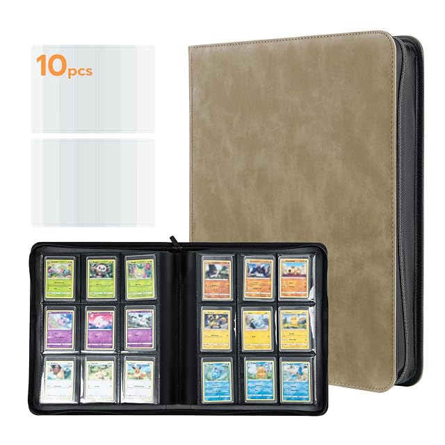 Tolesum Álbum Toploader Cartas Coleccionables 216 Compartimentos - Carpeta Binder TCG MTG con 10 Fundas 35PT