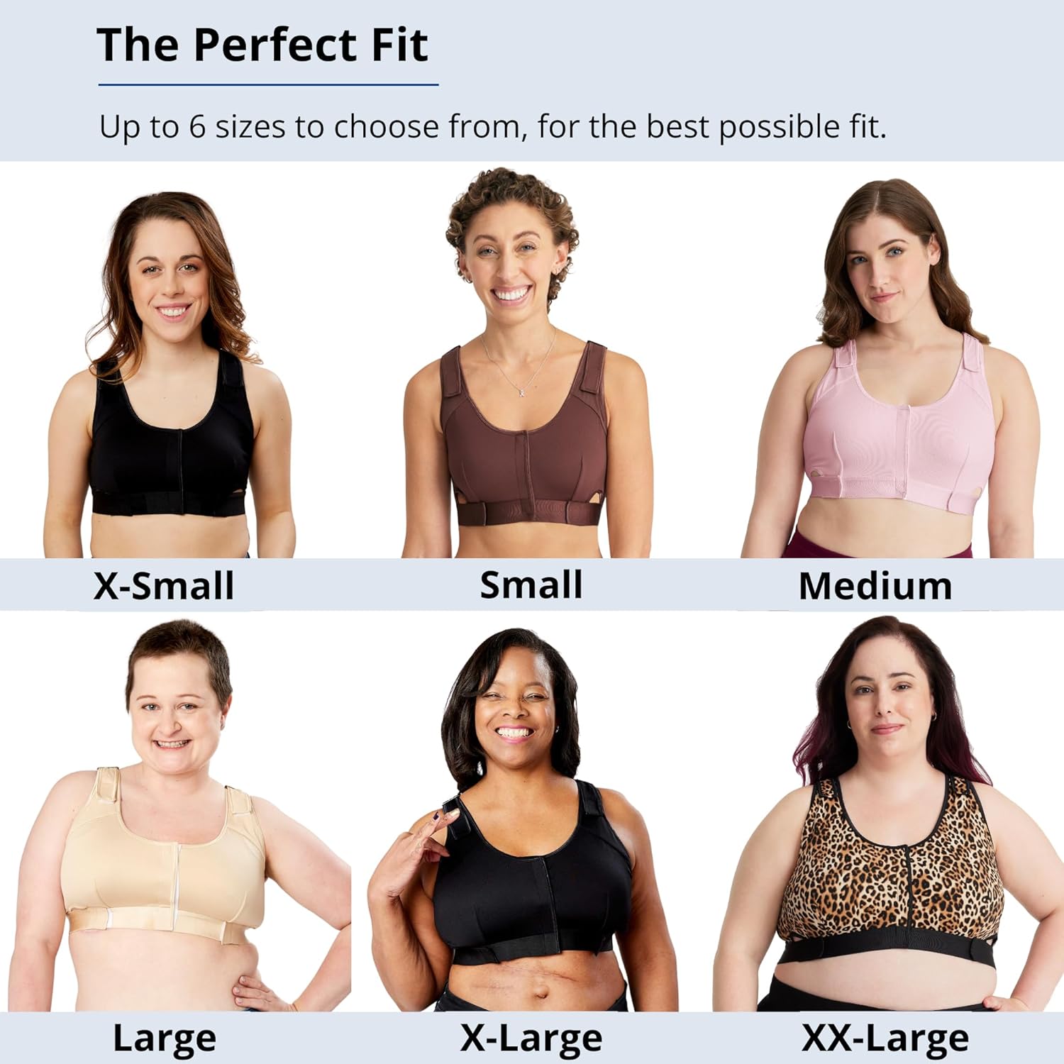 Care+Wear - Post Surgery Recovery Bra for Post Mastectomy (Black, X-Large) - Wearing After Mastectomy Surgery - Comfortable Post-Surgery Support - Breathable, Adjustable and Front Opening