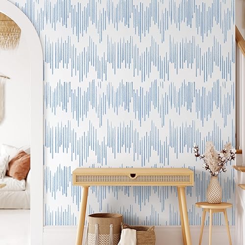 Vista 12 de WENMER Papel tapiz a rayas beige, papel tapiz geométrico para despegar y pegar, papel de contacto dorado de 17.7 x 118 pulgadas, papel de pared