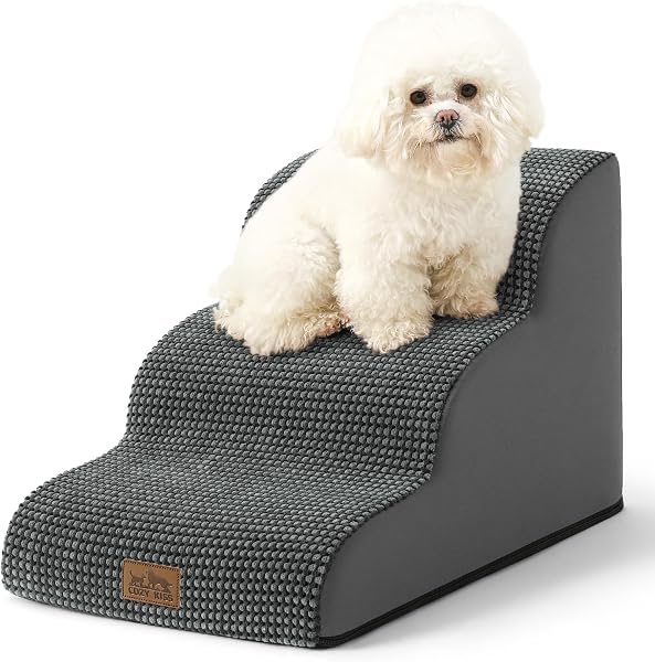 COZY KISS Charcoal Grey Dog Stairs with Leakproof Cover