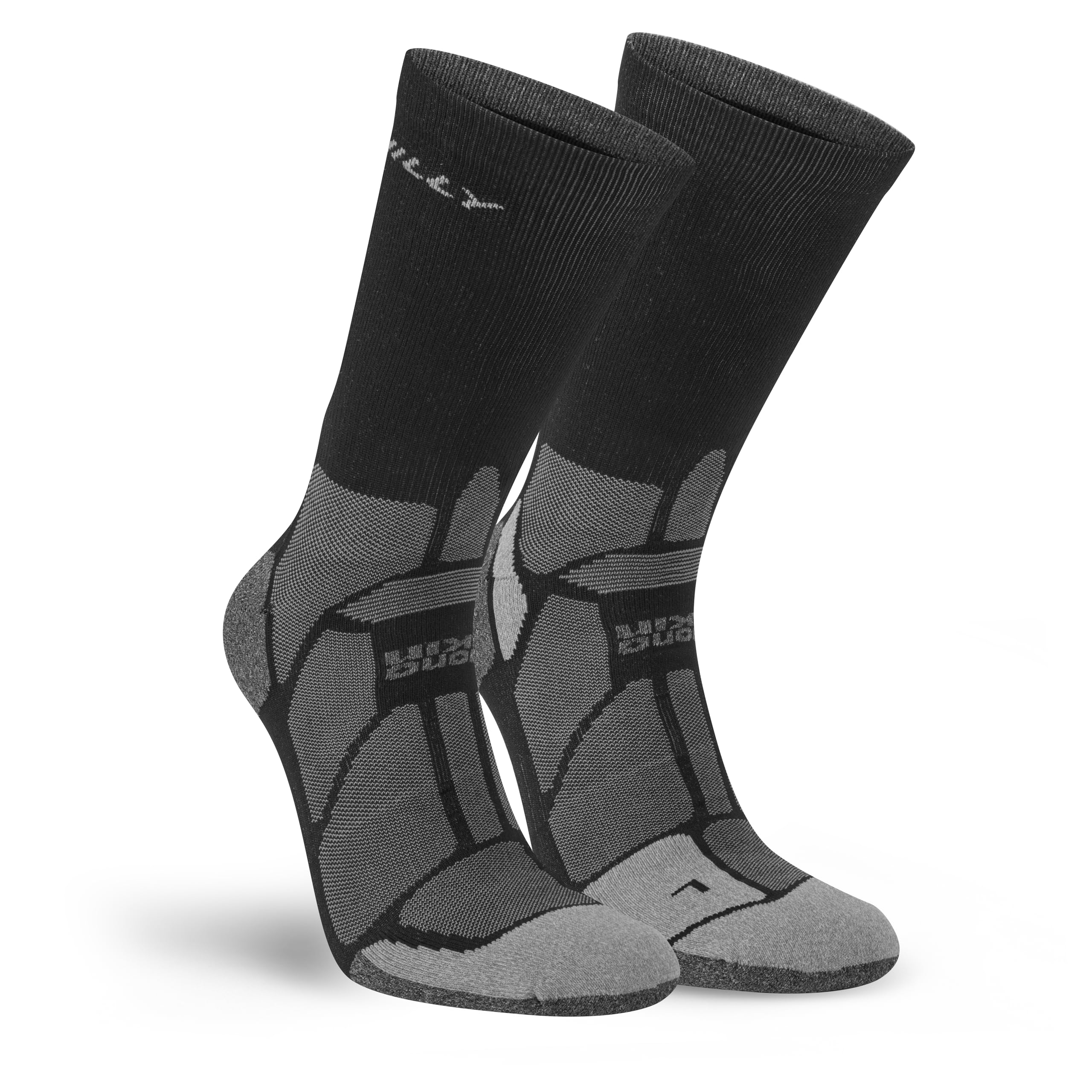 Hilly, Marathon Fresh, Anti Odour - Crew - Min Cushioning, Black/Grey, XL