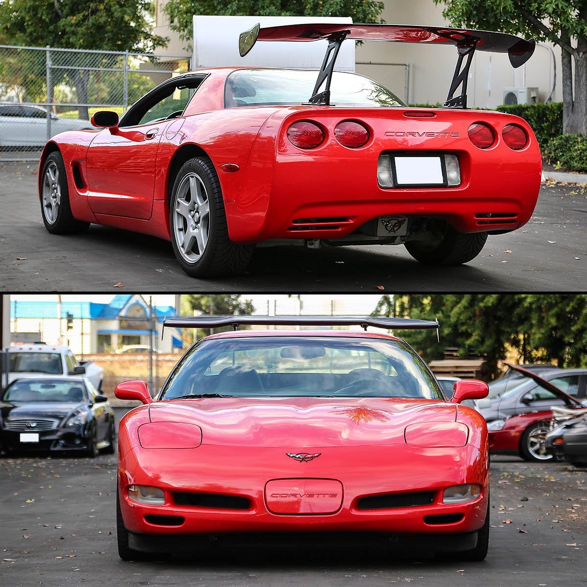 Auto Dynasty Universal 69 inches GT Style Carbon Fiber Spoiler with Brackets
