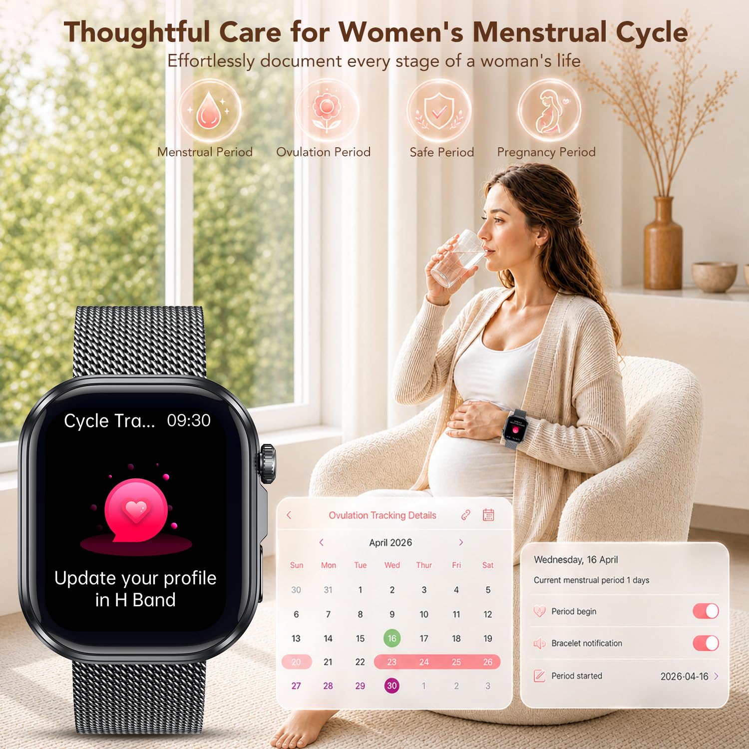 Smartwatch Damen mit EKG 𝐇𝐑𝐕 Blutdruck Herzfrequenz: Smart Watch Gold 𝐄𝐂𝐆 Gesundheitsuhr 1,88" Eckig Edelstahlarmband Armbanduhr Wasserdicht Schrittzähler Blutsauerstoff Telefonfunktion Fitness