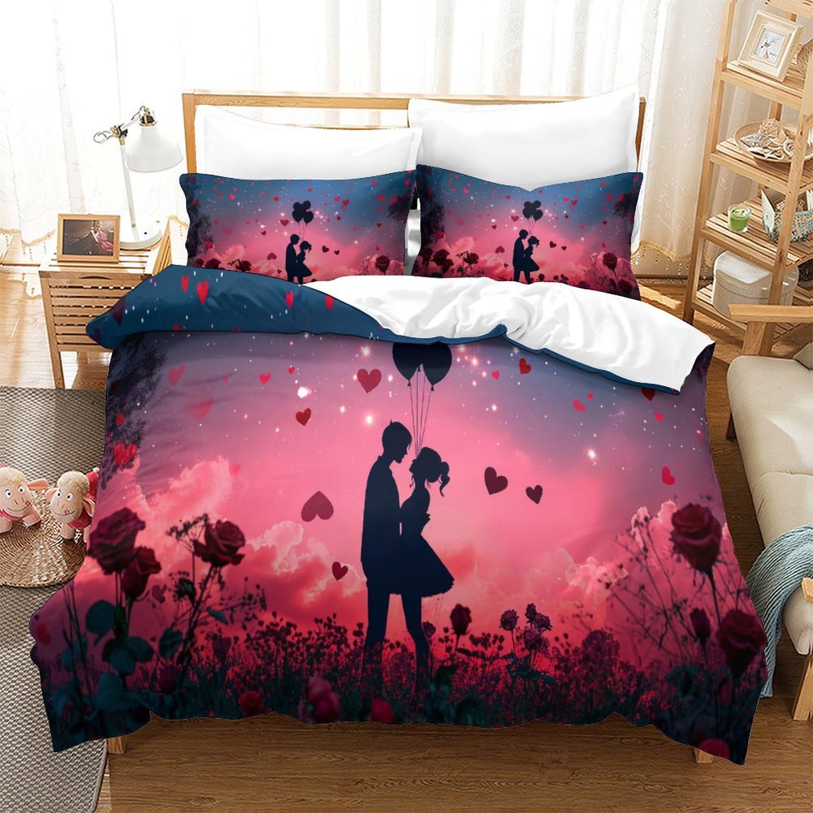 Housse de couette dessin animé 3D pour chambre d'enfant parure de lit Super King 260x220