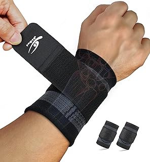 HiRui Wrist Brace/Wraps Wrist Compression Strap and Support for Work Fitness Weightlifting Sprains Tendonitis,