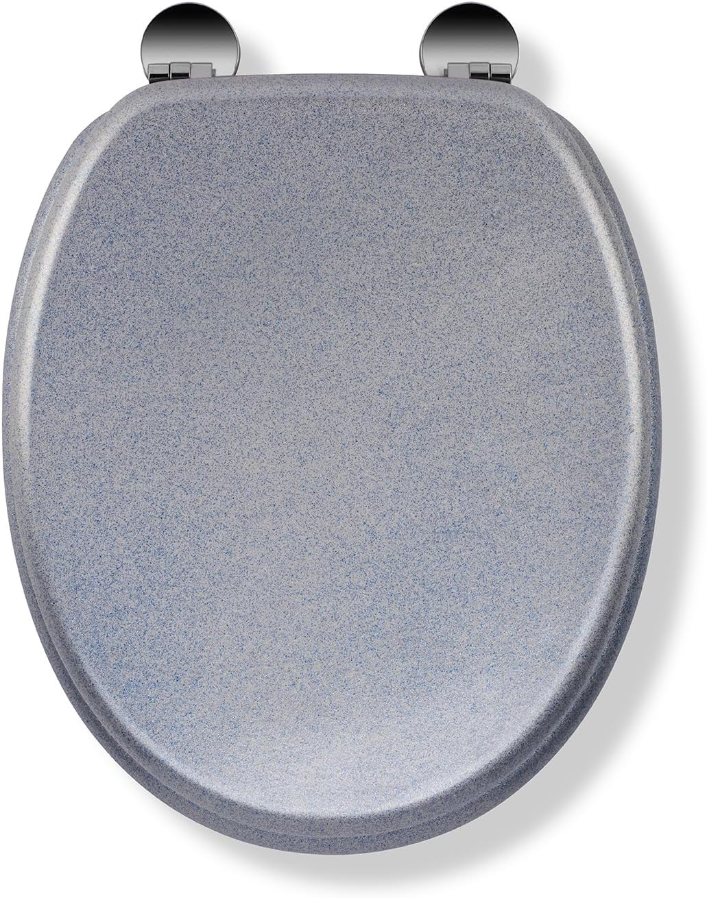 Croydex WL601824H Flexi-Fix Quartz Always Fits Never Slips Anti Bacterial Toilet Seat, Wood, Blue, 44.5 x 38 x 6 cm