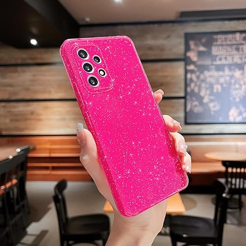 Miniatura 4 de MINSCOSE Funda compatible con Samsung Galaxy A53 5G, bonita funda de poliuretano termoplástico brillante de neón brillante delgada a prueba de