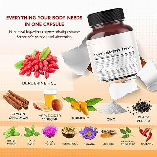 Miniatura 2 de Berberina Canela Vinagre De Sidra De Manzana Cúrcuma - Apoyo General De Bienestar