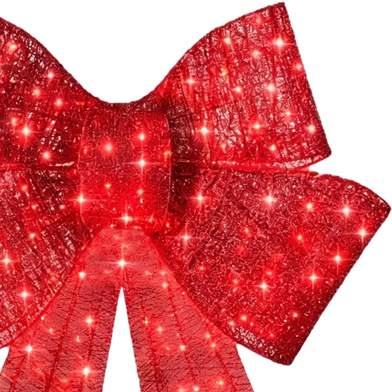 Weihnachtskranz Tür mit großer Weihnachtsdekoration in Schleifenform