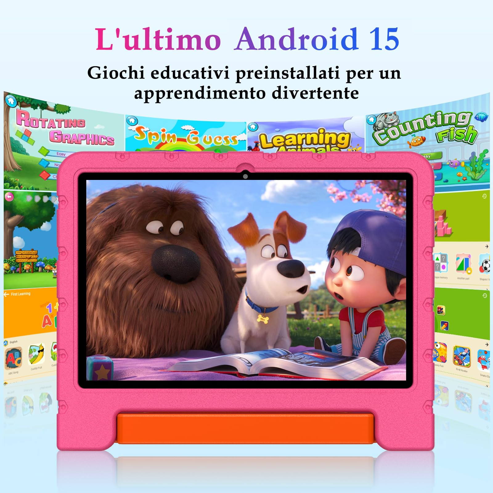 Custodia Universale KATUMO Per Tablet 9.6-10.6 Pollici, In Similpelle Con Supporto Regolabile E Chiusura Magnetica, Rosa - 3