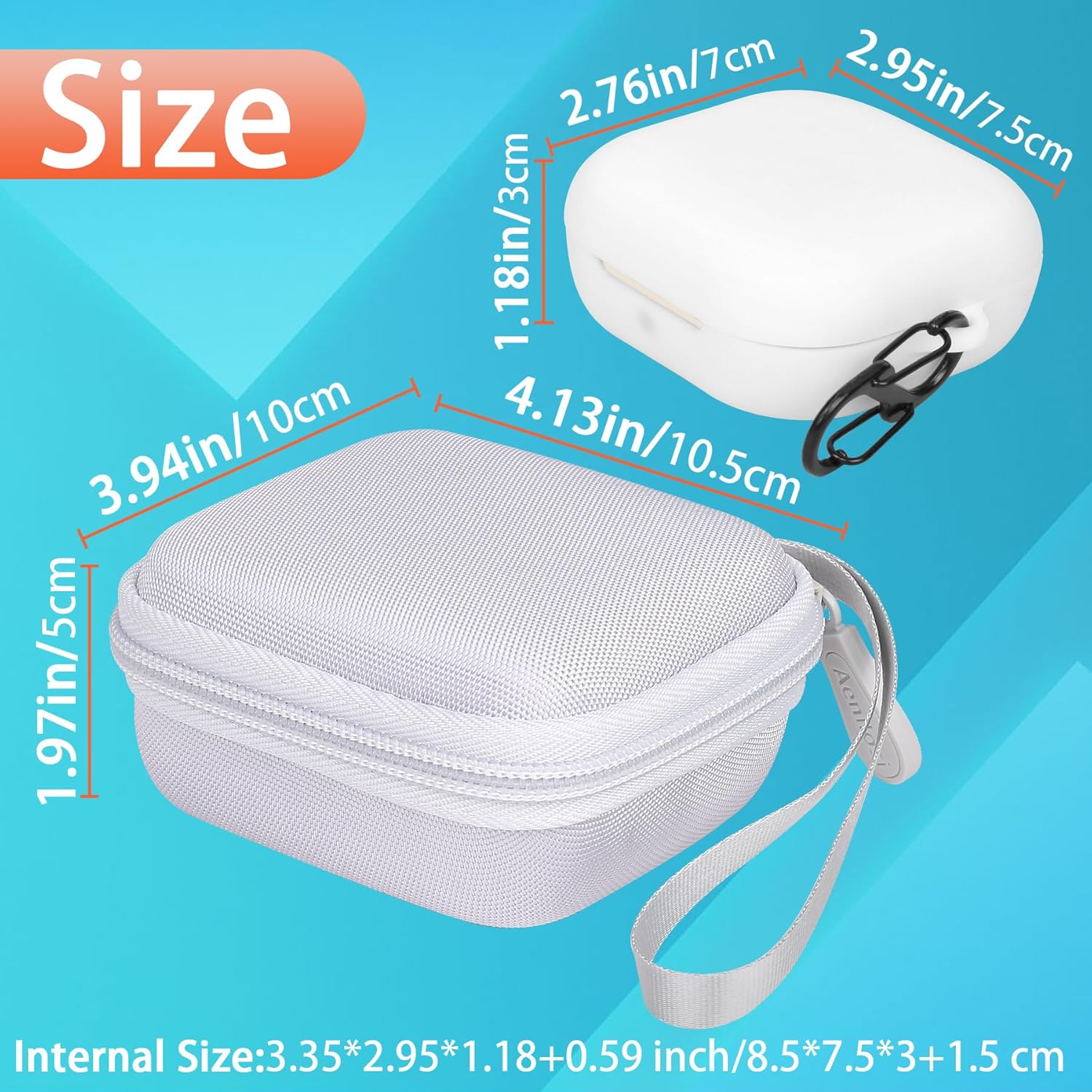 Aenllosi Hard Earbud Case for SHOKZ/AfterShokz OpenFit Open-Ear True Wireless Bluetooth Headphones,with Full Body Anti-Scratch Silicon Cover for SHOKZ Open Fit Earbuds(White,Case Only) - Image 4