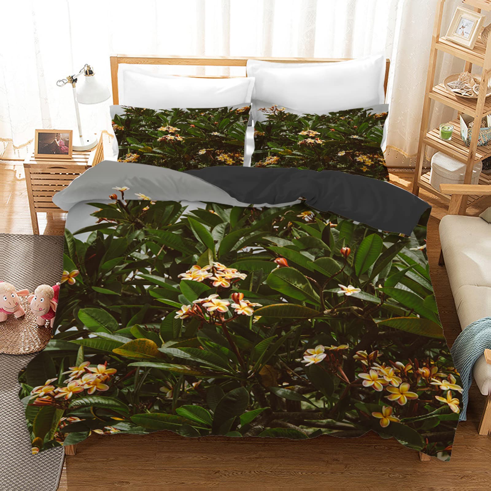 Housse de couette 140x200 en microfibre douce 110g avec fermeture éclair