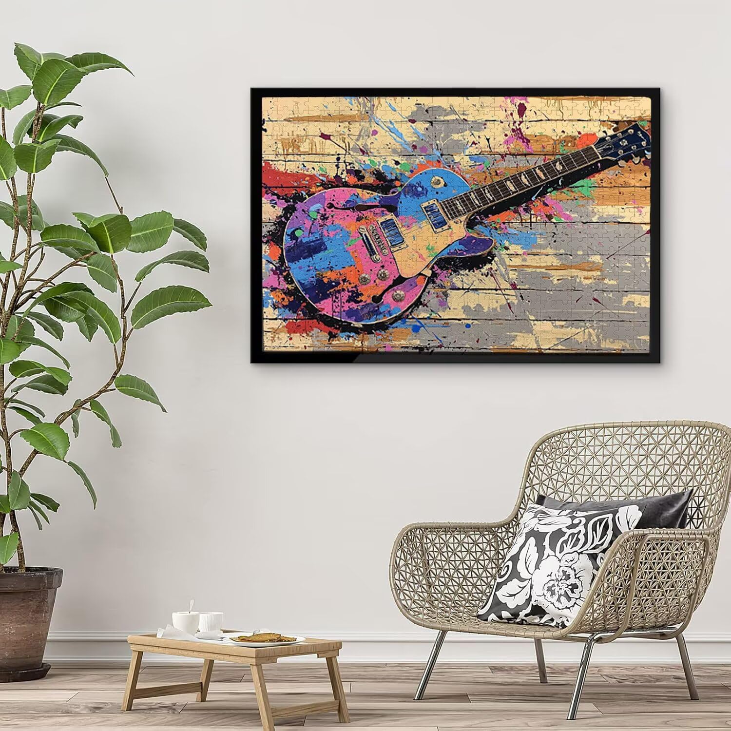 Puzzle dla dorosłych 1000 sztuk gitara 75 x 50 cm niemożliwe trudne wyzwanie, puzzle dla dorosłych gra edukacyjna wyzwanie zabawki 1000 elementów puzzli dla dorosłych, kreatywna rozrywka prezent u-387