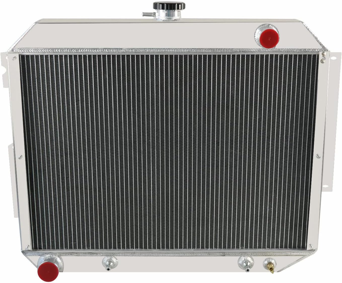 4 Row Aluminum Radiator for 1966-1970 Dodge Polara Monaco Plymouth Fury, Chrysler New Yorker Imperial Newport 300 440 Town Country Wagon 7.2L 440 Radiators Radiador