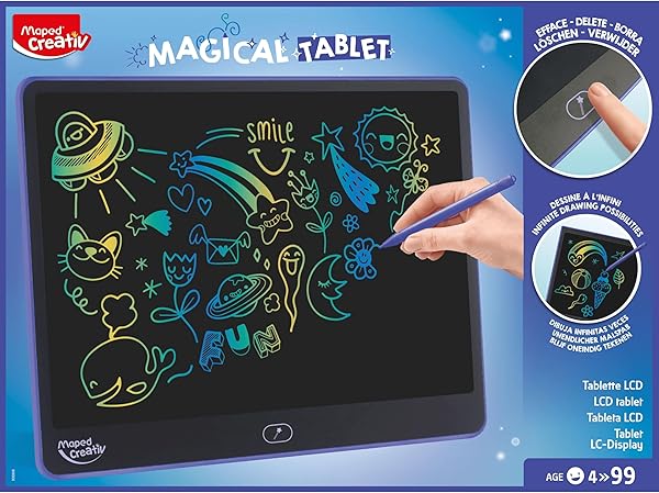 Maped Creativ – Magical Tablet XL – Tablette Dessin LCD Grand Format – Écriture Multicolore – Activité ludique, Propre et réutilisable – Dès 4 Ans - 2