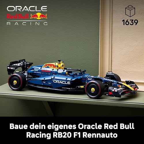 LEGO Technic Oracle Red Bull Racing RB20 F1 Car Model Kit - Collectible Formula 1 Building Set with 1:8 Scale V6 Engine, Gear Box, Steering & DRS - Gift Idea for Adult & Teenage Racing Fans - 42206 - 2