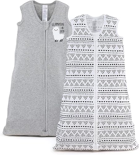 The Peanutshell Saco de dormir para bebés niños o niñas, llama y rayas tribales, tamaños hasta 12 meses (SM)