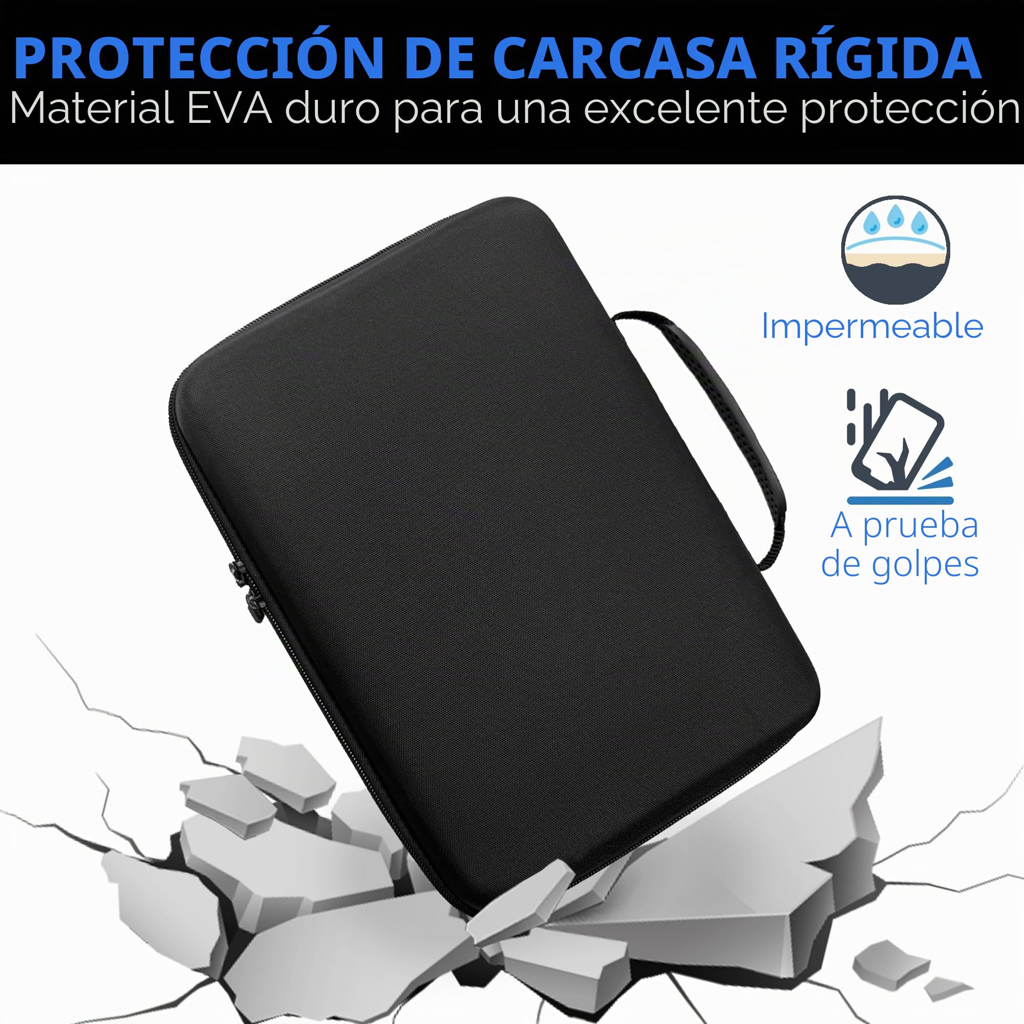 Musiin Funda para muestras de audio compatible con Roland SP-404MKII, SP-404A, SP-404SX, SP-404, cremalleras dobles suaves, amplio bolsillo superior de malla para accesorios, mango suave y cómodo