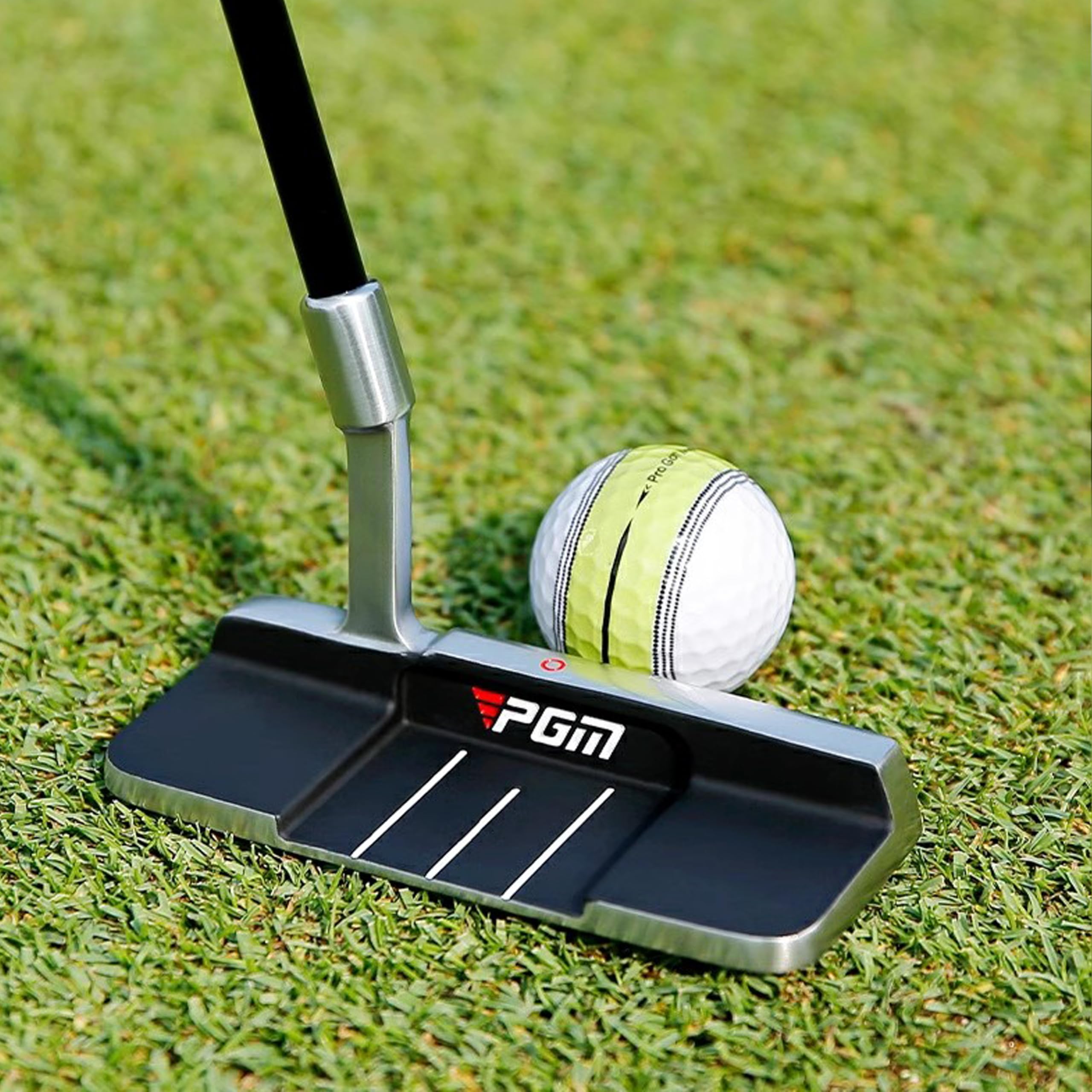 PGM Golf Putter, selbststehendes Design mit niedrigem Schwerpunkt & hohem MOI, hoher Fehlertoleranz Putter mit Ausrichtungshilfe für überlegene Kontrolle bei ungleichmäßigen Lügen, Rechtshänder für