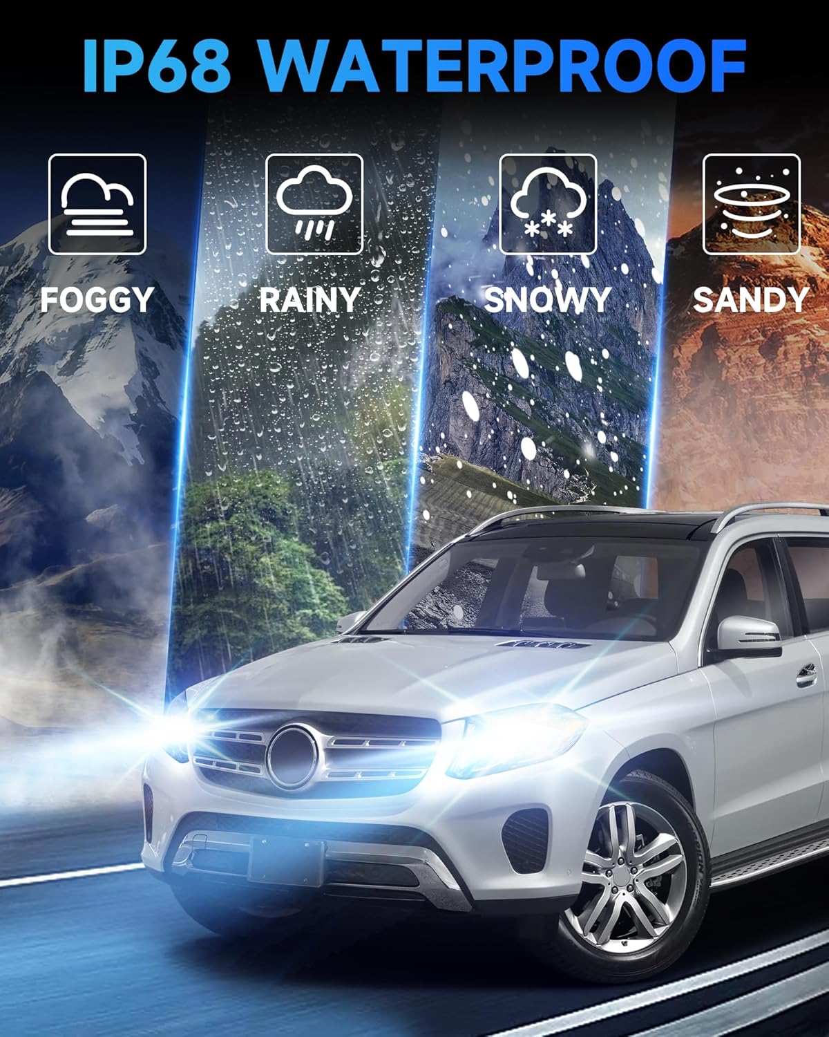 Fit for Benz 2017-2019 GLS450 GLS550 GLS63 AMG 2008-2015 GL320 GL350 GL450 GL550 GL63 GLK350 GLK450 D1S HID Xenon Headlight Bulbs, 8000K High Low Beam Bi-Xenon Light Bulb Replace, Pack of 2