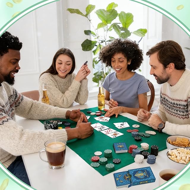 Foto 6 de 8 de Juego de cartas de póquer con índice jumbo, diseño profesional