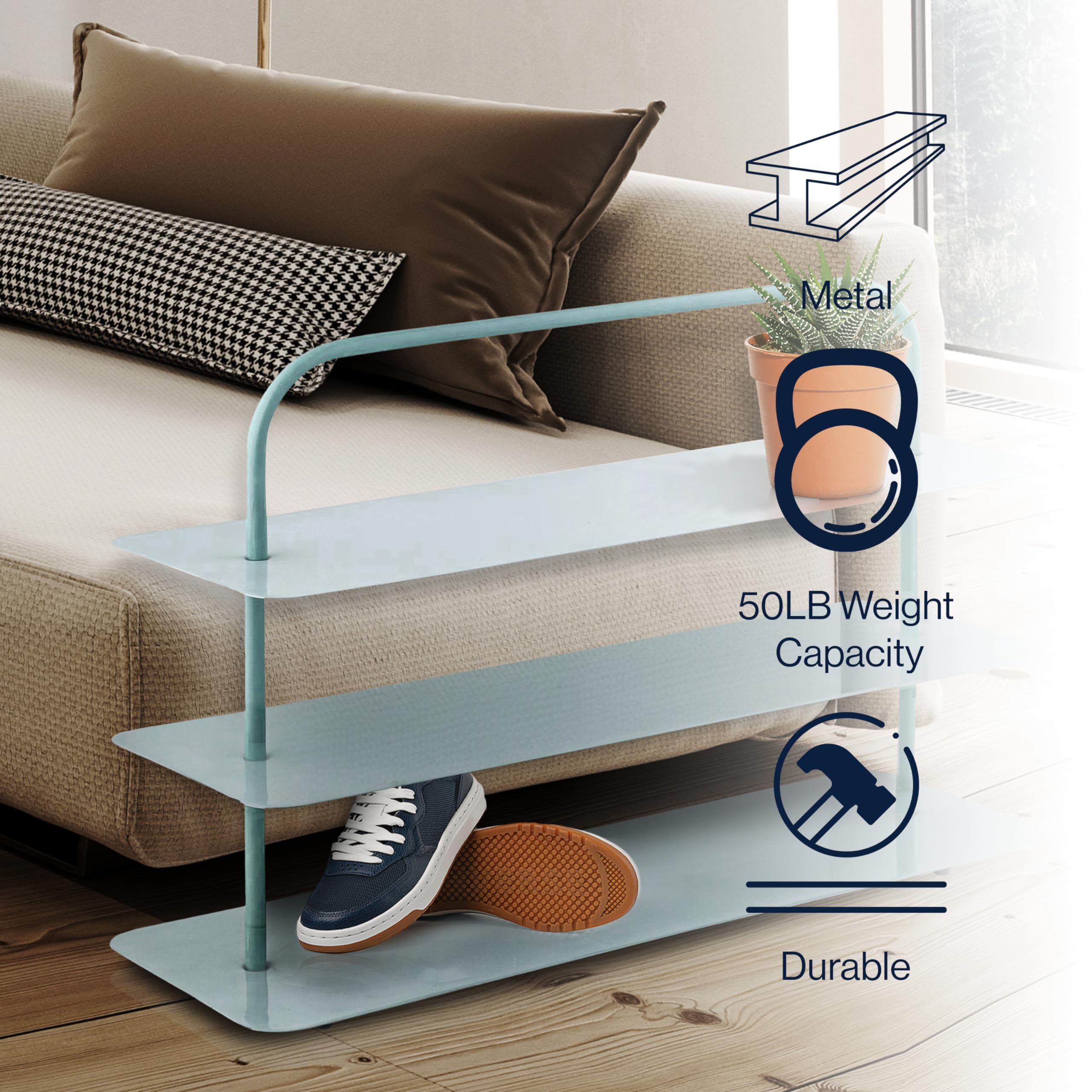 Scarpiera Ingresso Nera 3 Ripiani 12 Paia Scarpe Portascarpe 48 x 100 x 25,5 cm