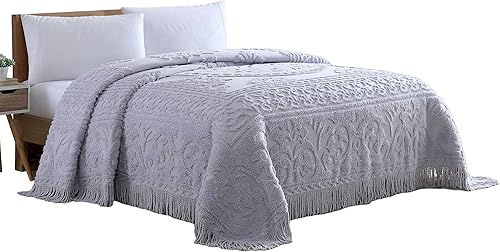 Beatrice Home Fashions Medallón de chenilla, King, lavanda