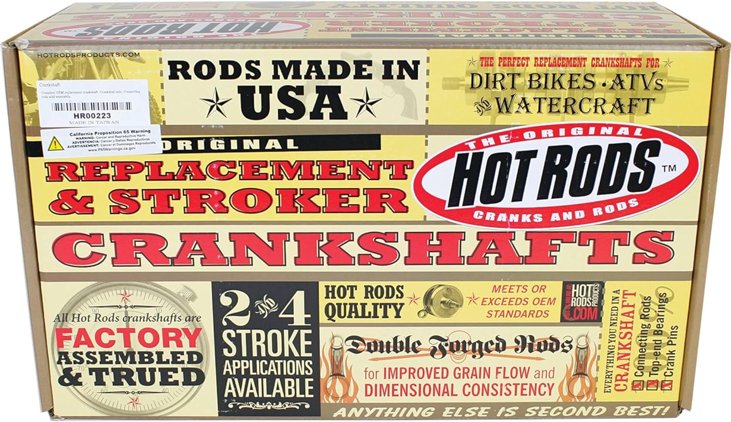 Hot Rods HR00223 Crankshaft Compatible With/Replacement For Polaris Ranger XP 1000 Crew EPS NSTR Premium, Ranger XP 1000 Crew EPS NSTR Trail Boss 2022-2024, Ranger XP 1000 EPS Northstar 2022-2024