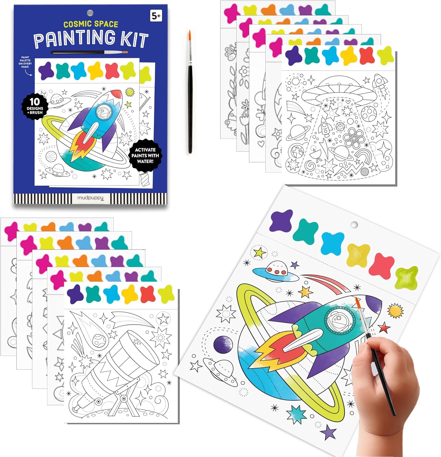 Mudpuppy - Cosmic Space Painting Kit for Kids