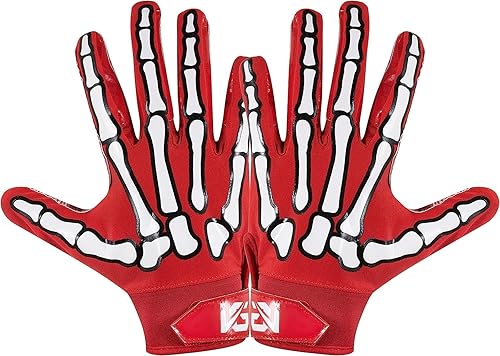 Youth Football Gloves American Wide Receiver Football Gloves for Adult Men Women & Boys with Super Sticky Silicone Grip Palms Ultimate Performance