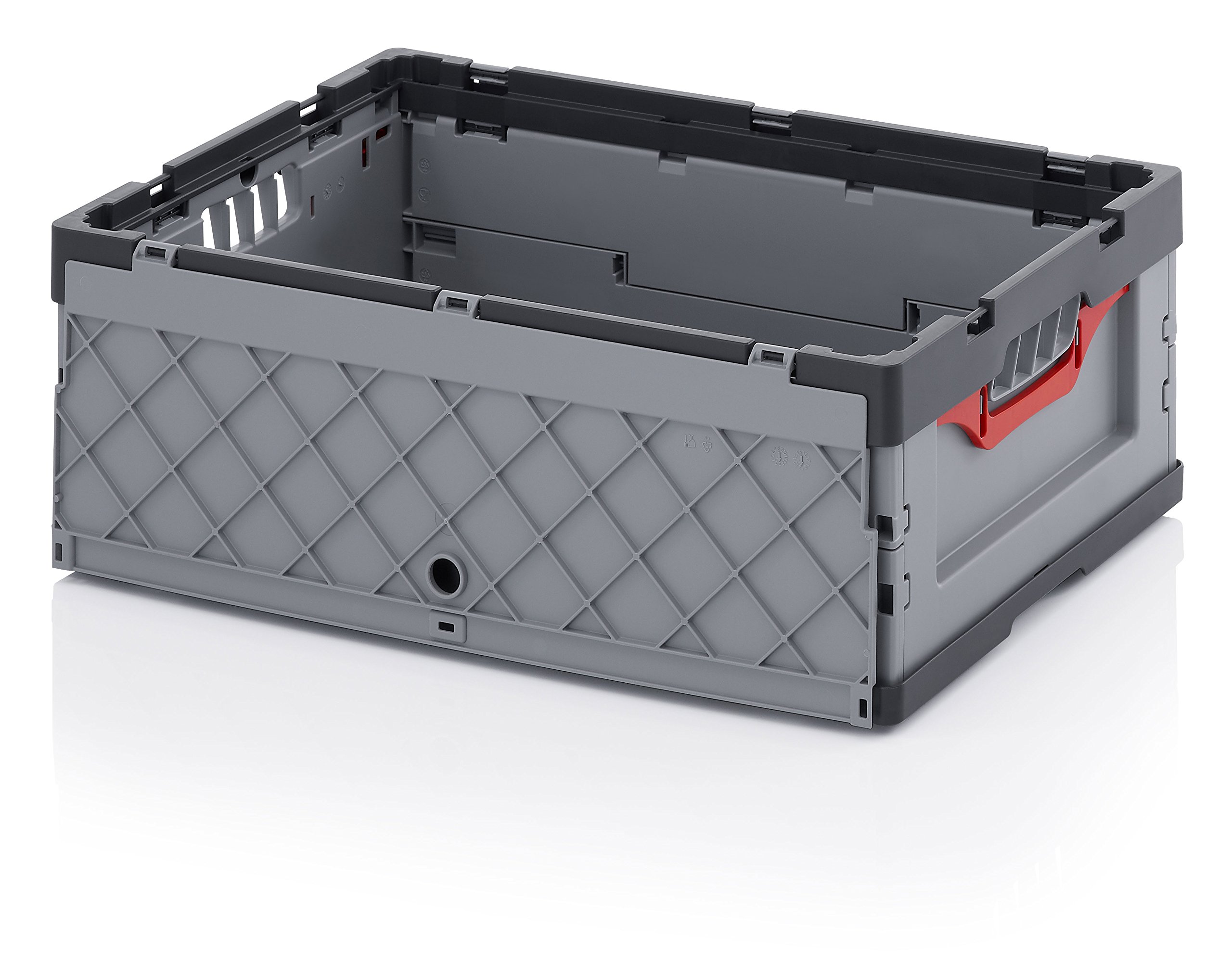 6x Profi-Faltbox 60 x 40 x 22 mit Deckel inkl. gratis Zollstock 6er Set